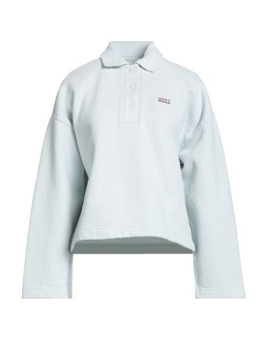 Coco Y Maria Woman Polo Shirt Sky Blue Size M Organic Cotton In White