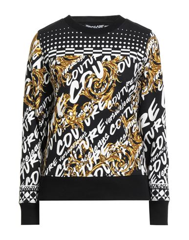 Versace Jeans Couture Woman Sweatshirt Black Size S Cotton In Black