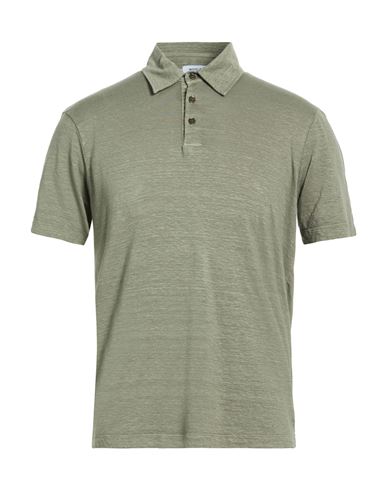 Wool & Co Man Polo Shirt Military Green Size 3xl Linen, Elastane