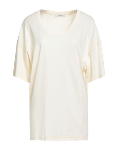 Lemaire Woman T-shirt Ivory Size M Cotton In White