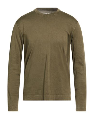 Fedeli Man T-shirt Military Green Size 38 Cotton In Brown