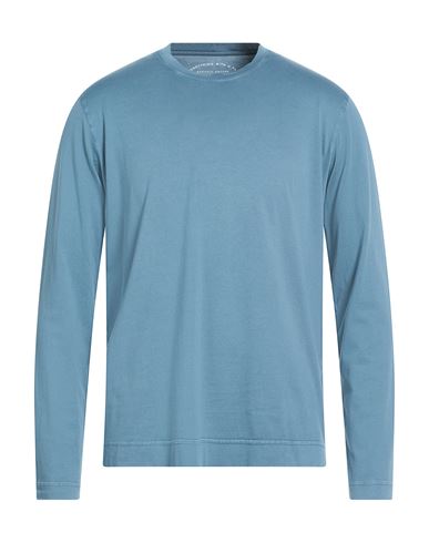 Fedeli Man T-shirt Slate Blue Size 40 Cotton