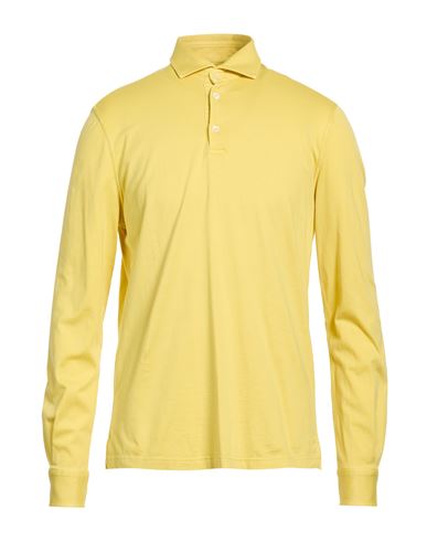 Fedeli Man Polo Shirt Yellow Size 40 Organic Cotton