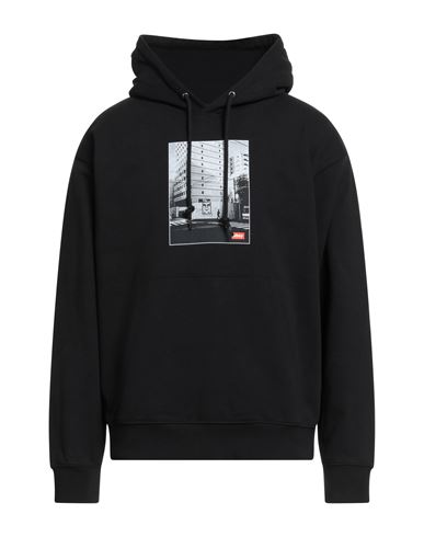 Obey Man Sweatshirt Black Size Xl Cotton, Polyester