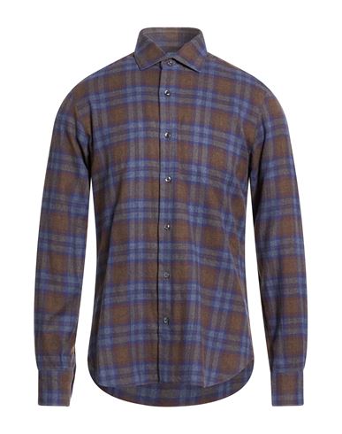 Dandylife By Barba Napoli Man Shirt Navy Size 15 ½ Cotton In Blue