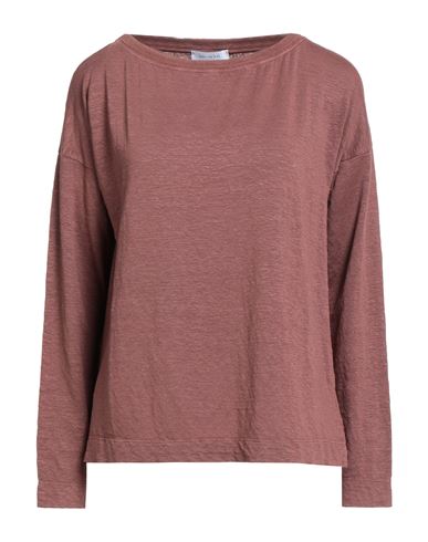 Daniele Fiesoli Collezione N_01 Woman T-shirt Light Brown Size M Linen, Elastane In Sand