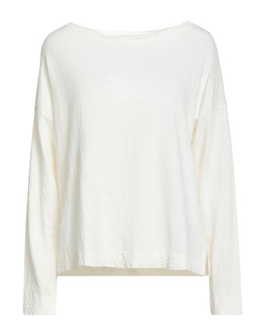 Daniele Fiesoli Collezione N_01 Woman T-shirt Cream Size L Linen, Elastane In White