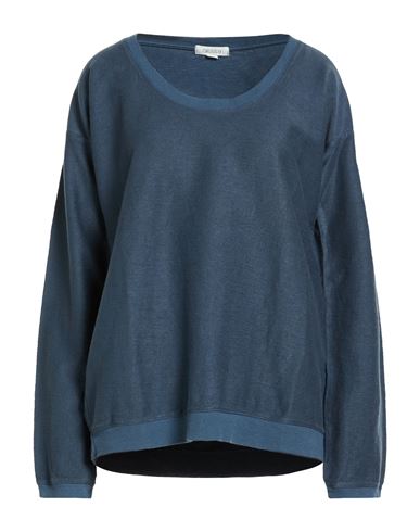 Crossley Woman Sweatshirt Slate Blue Size Xl Cotton, Linen