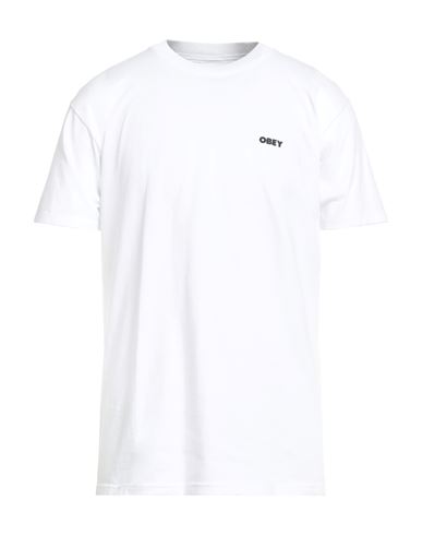 Obey Man T-shirt White Size Xl Cotton