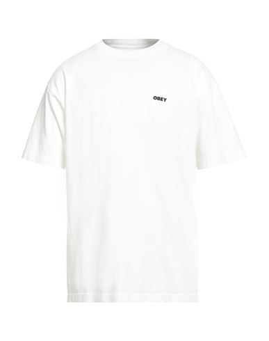 Obey Man T-shirt White Size Xl Cotton