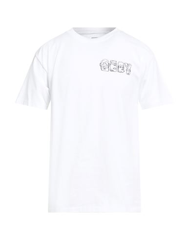 Obey Man T-shirt White Size Xl Cotton