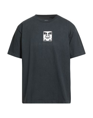 Obey Man T-shirt Charcoal Size Xl Cotton In Gray