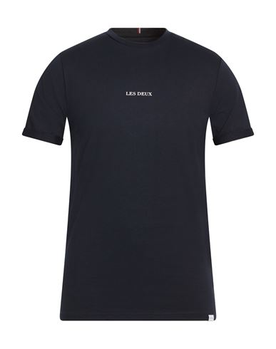 Les Deux Man T-shirt Midnight Blue Size Xs Cotton In Blue