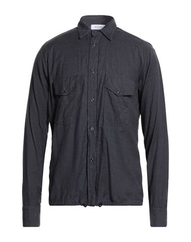 Aglini Man Shirt Charcoal Size 16 Cotton In Gray