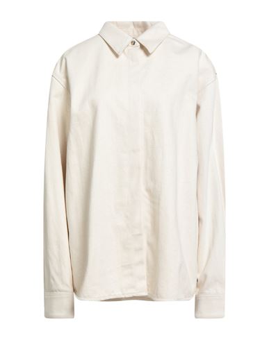 Jil Sander Woman Shirt Beige Size M Cotton, Hemp In Neutral
