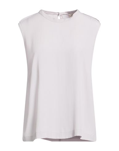 Ottod'ame Woman Top Light Grey Size 12 Acetate, Silk In Neutral