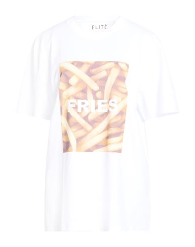 Elite Elitè Woman T-shirt White Size L Cotton In White