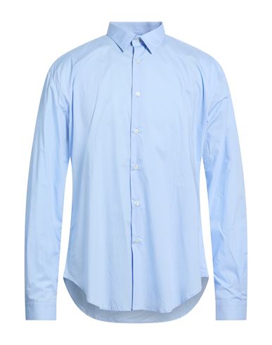 Liu •jo Man Man Shirt Sky Blue Size 15 Cotton, Elastane