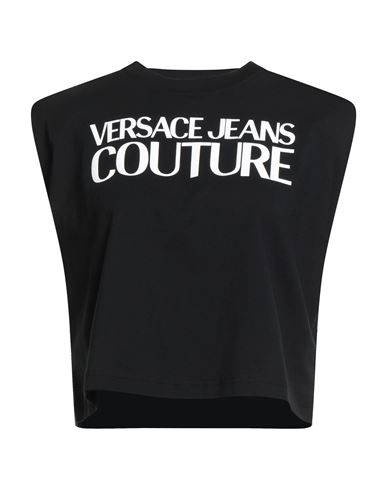 Versace Jeans Couture Woman T-shirt Black Size L Cotton In Black