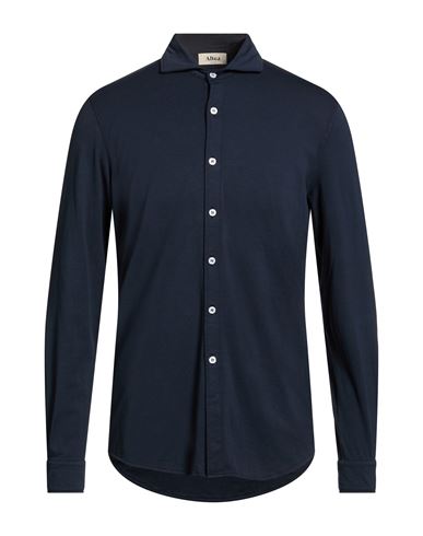 Altea Man Shirt Midnight Blue Size L Cotton, Elastane