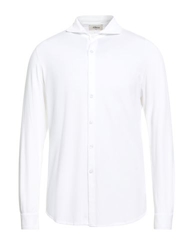 Altea Man Shirt White Size L Cotton, Elastane