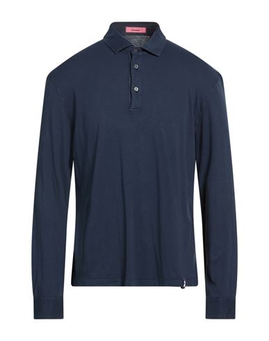 Drumohr Man Polo Shirt Midnight Blue Size Xxl Cotton, Cashmere