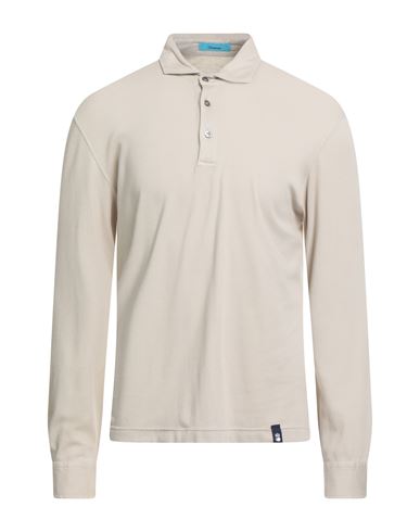 Drumohr Man Polo Shirt Beige Size L Cotton, Cashmere In White
