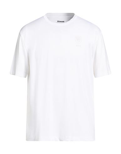 Blauer . Man T-shirt White Size Xxl Polyester, Elastane