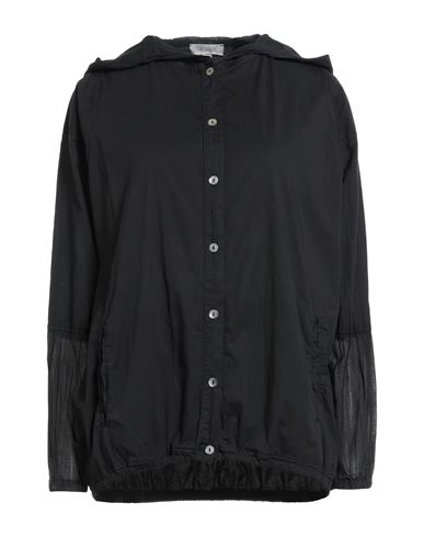 Crossley Woman Shirt Black Size S Cotton, Elastane In Black