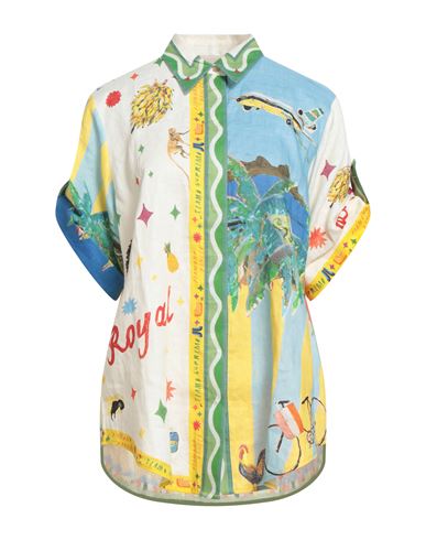 Alemais Alémais Woman Shirt Ivory Size 2 Linen In Multi