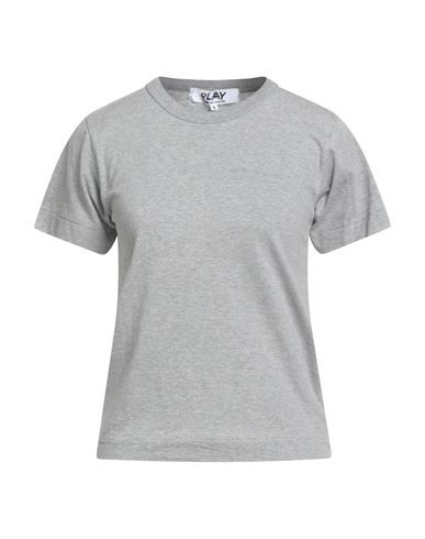 Comme Des Garçons Play Woman T-shirt Grey Size L Cotton In Gray
