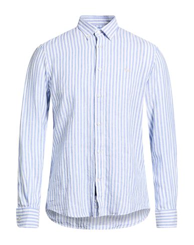 Harmont & Blaine Man Shirt Light Blue Size M Linen