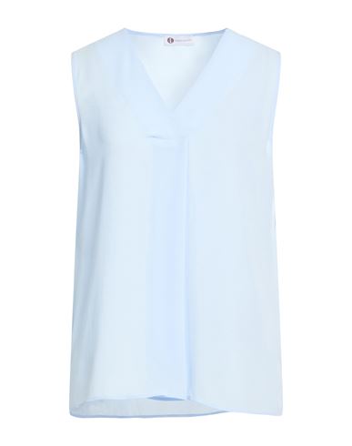 Diana Gallesi Woman Top Sky Blue Size 8 Polyester