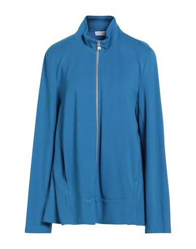 Diana Gallesi Woman Sweatshirt Azure Size 14 Viscose, Polyamide, Elastane In Blue