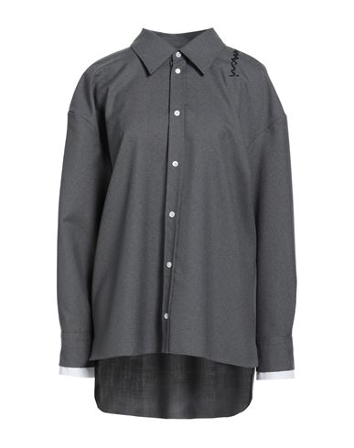 Marni Woman Shirt Grey Size 12 Virgin Wool In Gray