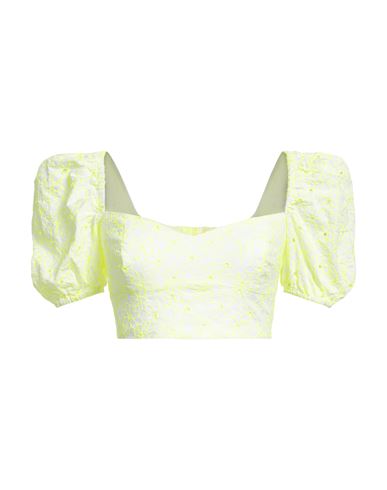 Mc2 Saint Barth Woman Top Yellow Size S Cotton, Polyester In Green