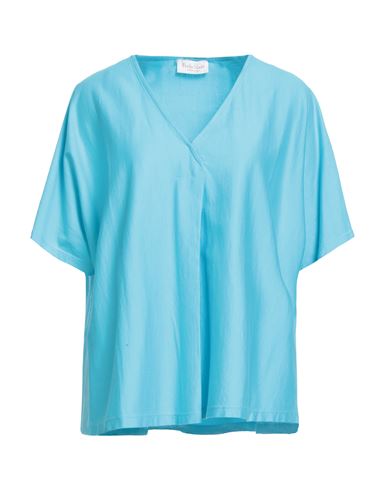 Frida Madè Woman T-shirt Azure Size L Supima In Blue