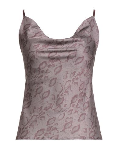 Yes Zee By Essenza Urban Chic Woman Top Taupe Size Xxl Polyester, Elastane In Gray