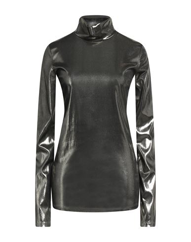 Patrizia Pepe Woman T-shirt Gunmetal Size 3 Polyester, Elastane In Gray