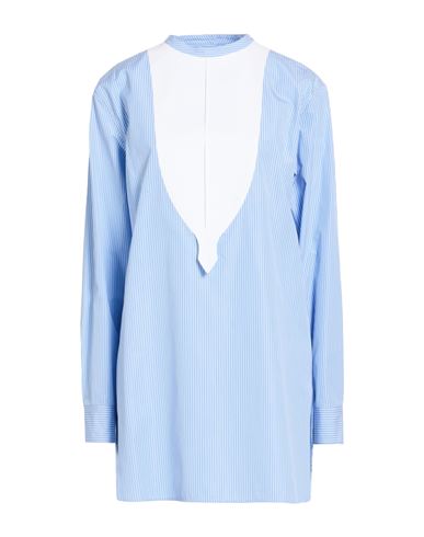 Jil Sander Woman Top Sky Blue Size 8 Cotton