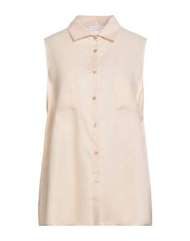 Diana Gallesi Woman Shirt Apricot Size 12 Linen In Neutral