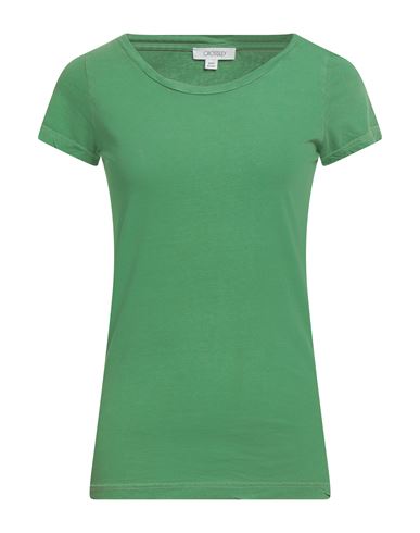 Crossley Woman T-shirt Green Size L Cotton In Gray