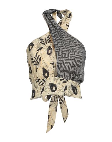 Bsb Jeans Woman Top Beige Size M Viscose, Lurex In Multi