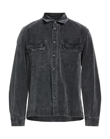 Crossley Man Shirt Charcoal Size Xl Cotton In Blue