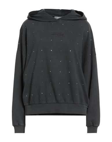Bsb Jeans Woman Sweatshirt Grey Size M Cotton In Black