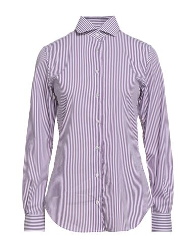 Xacus Woman Shirt Purple Size 12 Cotton, Polyamide, Elastane In Purple