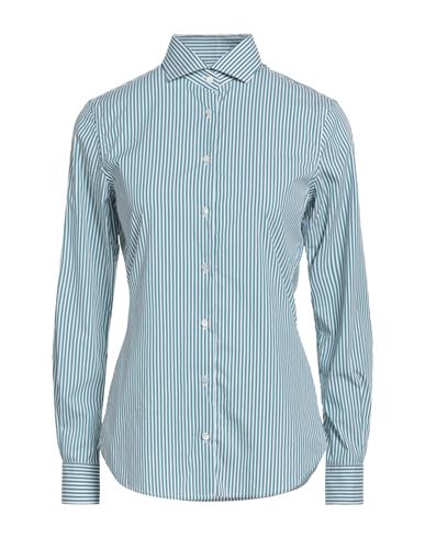 Xacus Woman Shirt Deep Teal Size 8 Cotton, Polyamide, Elastane In Gray