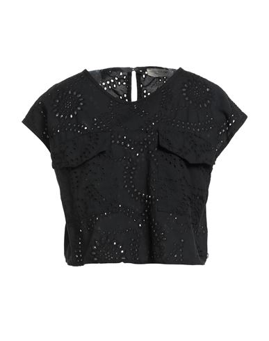 Bsb Jeans Woman Top Black Size S Cotton