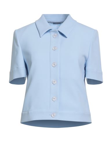 Nvsco 2107 Woman Shirt Light Blue Size 14 Polyester, Viscose, Cotton, Elastane