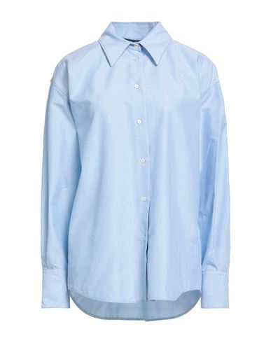Fabiana Filippi Woman Shirt Sky Blue Size 10 Cotton, Ecobrass